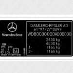 Custom VIN Sticker for Mercedes 5130045 Replacement Replica Label