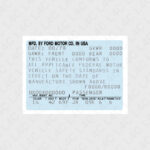 Custom Replica VIN Blue Sticker for Ford 1970- Replacement Labe