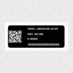 Custom VIN Sticker for Toyota Replacement Replica Label