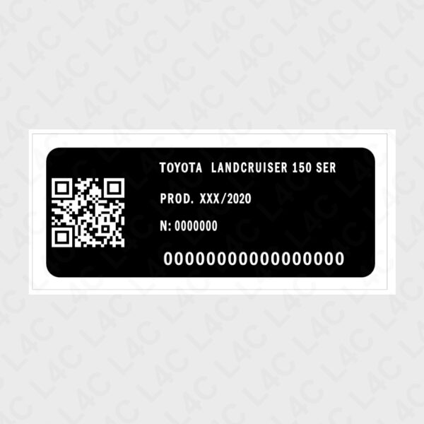 Custom VIN Sticker for Toyota Replacement Replica Label
