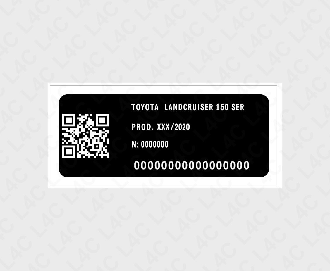 Custom VIN Sticker for Toyota Replacement Replica Label