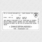 Sticker for Lamborghini 4T0010525A