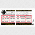 Custom Tire Loading Sticker for LEXUS Replacement Replica Label