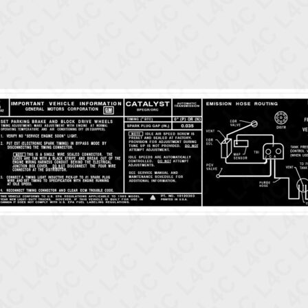 Custom Emission Sticker for GM Replacement Replica Label 10120303