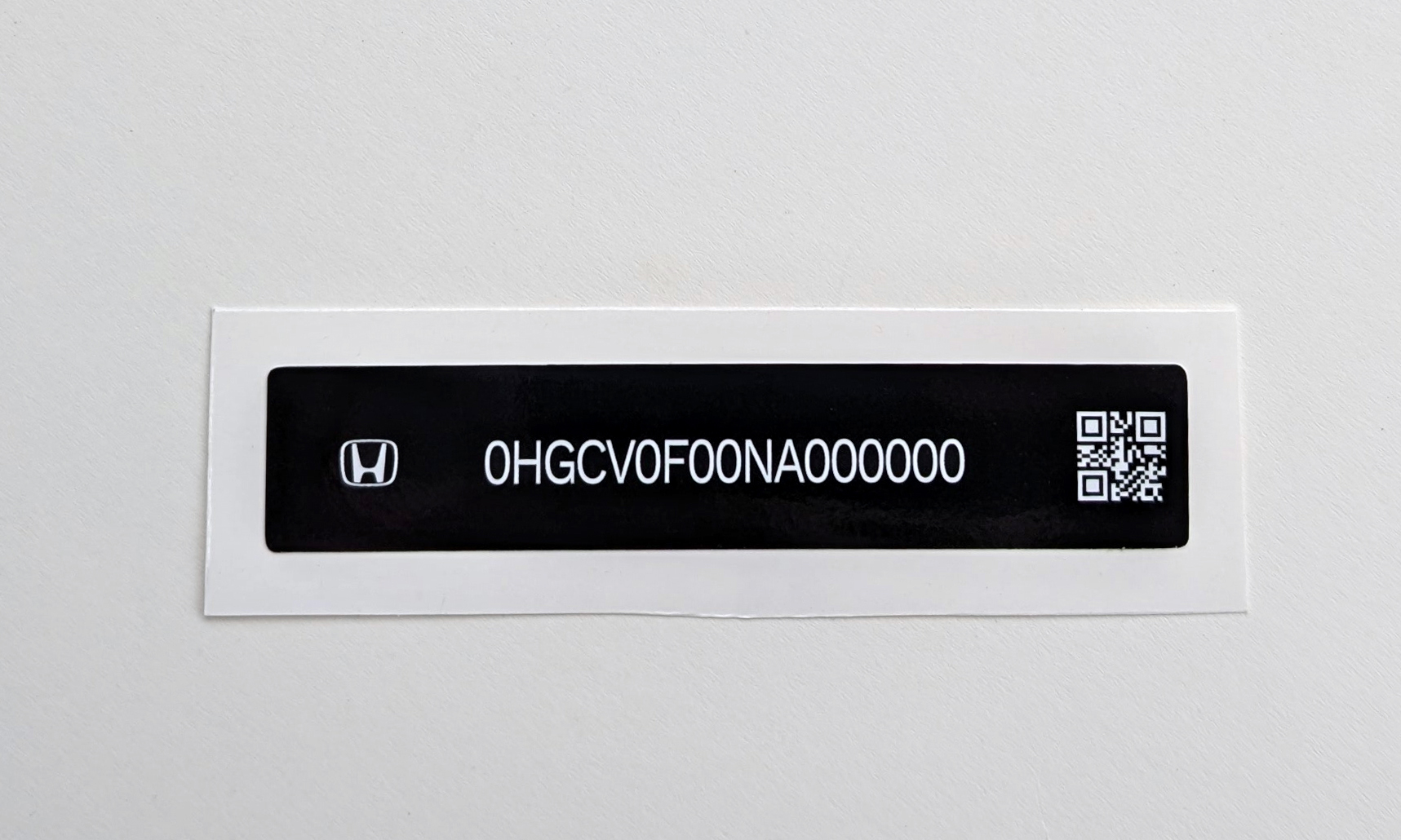 VIN Windshield Sticker for Honda Label
