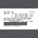 TOYOTA VIN Sticker Replacement Replica Label 1990+